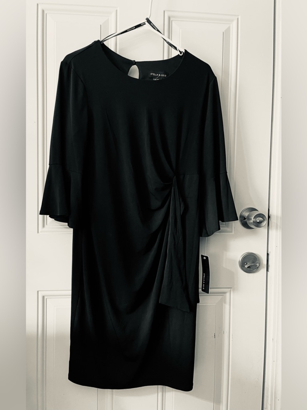 Stella & Dot Black‎ Draped Knot Dress